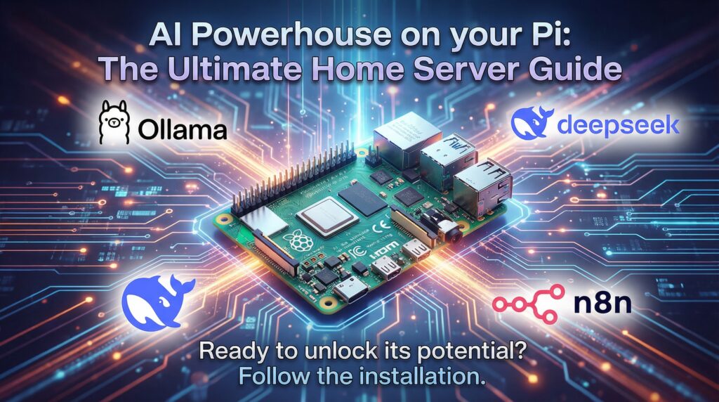 Raspberry Pi with Ollama, Open WEBUI and N8N Logos